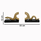 Aparador De Livros Serpente Em Poliresina Dourado M02 - D'ros