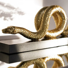 Aparador De Livros Serpente Em Poliresina Dourado M02 - D'ros