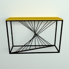 Aparador De Madeira E Ferro Onix - Amarelo Gema - 2,00 X 0,40