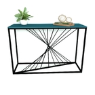 Aparador De Madeira E Ferro Onix - Azul Secreto - 1,60 X 0,40