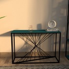 Aparador De Madeira E Ferro Onix - Azul Secreto - 1,60 X 0,40