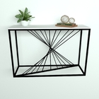 Aparador De Madeira E Ferro Onix - Branco - 1,20 X 0,40 X 0,79