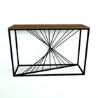 Aparador De Madeira E Ferro Onix - Castanho - 1,20 X 0,40 X 0