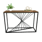 Aparador De Madeira E Ferro Onix - Castanho - 1,20 X 0,40 X 0