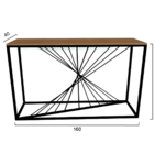 Aparador De Madeira E Ferro Onix - Preto - 1,60 X 0,40 X 0,79