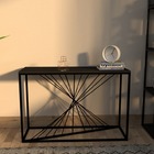 Aparador De Madeira E Ferro Onix - Preto - 1,80 X 0,40 X 0,79