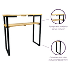 Aparador De Madeira Natural De Pinus Estilo Industrial