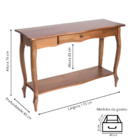 Aparador De Madeira Para Sala Com Gaveta, Prateleira E Pés Lu