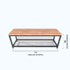 Aparador De Metalon E Madeira Decorativo Lines - Cumaru - 1,5