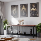 Aparador De Metalon E Madeira Decorativo Lines - Steel - 2,00