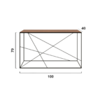 Aparador De Metalon E Madeira Forest Feel - Cinza - 1,00x0,40