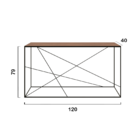 Aparador De Metalon E Madeira Forest Feel - Preto - 1,20x0,40