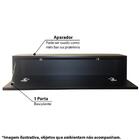 Aparador De Parede 1 Porta 82cm 100% Mdf - Preto