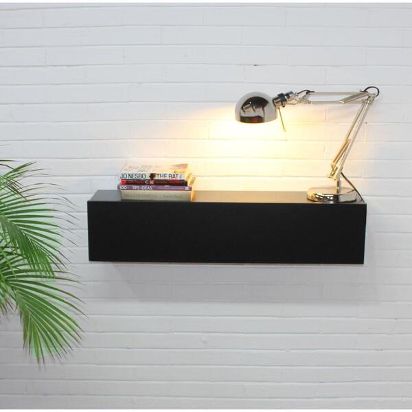 Aparador De Parede 1 Porta 82cm 100% Mdf - Preto