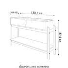 Aparador De Sala 2 Gavetas 130cm Nay C14 Cinza Perola/cedro -