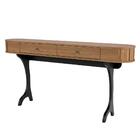 Aparador De Sala 2 Gavetas Curvo Tb295 Freijó Preto Fosco Dal