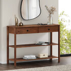 Aparador De Sala 2 Gavetas Madeira Castanho Apoana