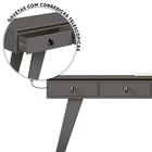 Aparador De Sala 3 Gavetas Grafite Delta Fênix