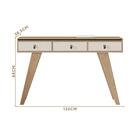 Aparador De Sala 3 Gavetas Teka Off White Delta Fênix