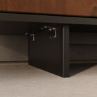 Aparador De Sala Buffet Preto Alto Madeira 135 Cm Prateleiras