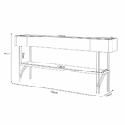 Aparador De Sala Com Prateleira Horus Off White/cinamomo H01