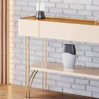 Aparador De Sala Com Prateleira Horus Off White/cinamomo H01