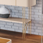 Aparador De Sala Com Prateleira Horus Off White/cinamomo H01