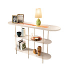 Aparador De Sala Com Prateleiras Pé Em Metal 135cm Evan H01 -