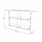 Aparador De Sala Com Prateleiras Pé Em Metal 135cm Evan H01 -