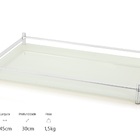 Aparador De Vidro Branco Perolizado Decorativo 45cm - Forma