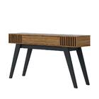 Aparador Decorativo 136cm Ripado Com Gaveta Itacaré Noce/pret