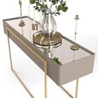 Aparador Decorativo Com Espelho No Tampo Jasper Amarula/doura