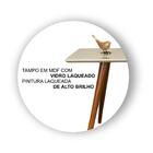 Aparador Decorativo Com Vidro Laqueado Pés Palito 120cm Off W