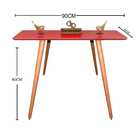 Aparador Decorativo Com Vidro Laqueado Pés Palito 90cm - Verm