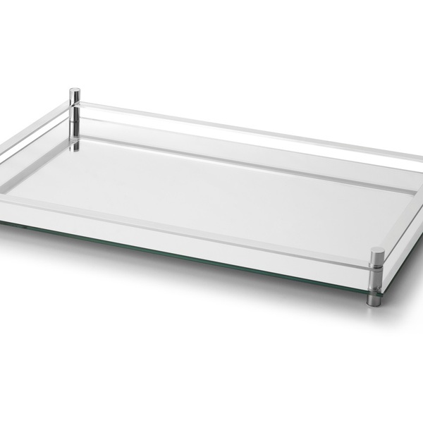 Aparador Decorativo De Vidro Espelhado 54cm - Forma Inox