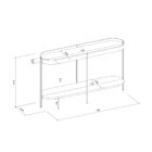 Aparador Decorativo Grimaldi Base Aço Com Detalhe Em Couro Ca