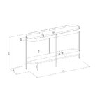 Aparador Decorativo Grimaldi Base Aço Com Detalhe Em Couro Pr