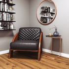 Aparador Decorativo Maurice Com Tampo Em Couro Preto G34 - Gr