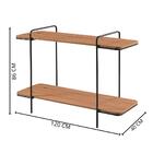 Aparador Decorativo Orlando Cinamomo Pés Em Metal Preto