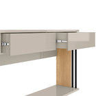 Aparador Decorativo Para Sala De Estar 02 Gavetas 136 Cm Ambe