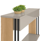 Aparador Decorativo Para Sala De Estar 02 Gavetas 136 Cm Ambe