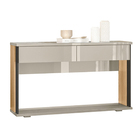 Aparador Decorativo Para Sala De Estar 02 Gavetas 136 Cm Ambe