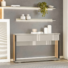 Aparador Decorativo Para Sala De Estar 02 Gavetas 136 Cm Ambe