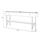 Aparador Decorativo Rennes Mdp/mdf Pés De Aço Off White/cinam