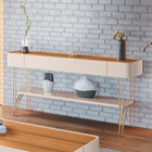 Aparador Decorativo Rennes Mdp/mdf Pés De Aço Off White/cinam