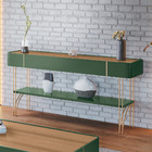 Aparador Decorativo Rennes Mdp/mdf Pés De Aço Verde Pistache/