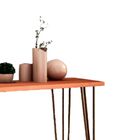 Aparador Decorativo Roma Tampo Madeira Pé Metal