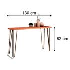 Aparador Decorativo Roma Tampo Madeira Pé Metal