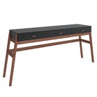 Aparador Decorativo Sala De Estar 3 Gavetas Yara Amêndoa/pret