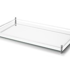 Aparador Decorativo Suporte De Vidro Espelhado 45cm - Forma